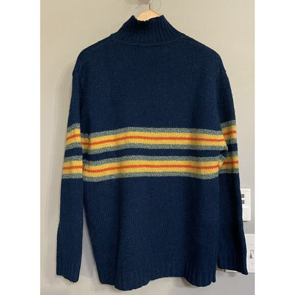 Old Navy Sweater Wool Colorblock Stripe Long Sleeve Pullover Womens L - Picture 2 of 6